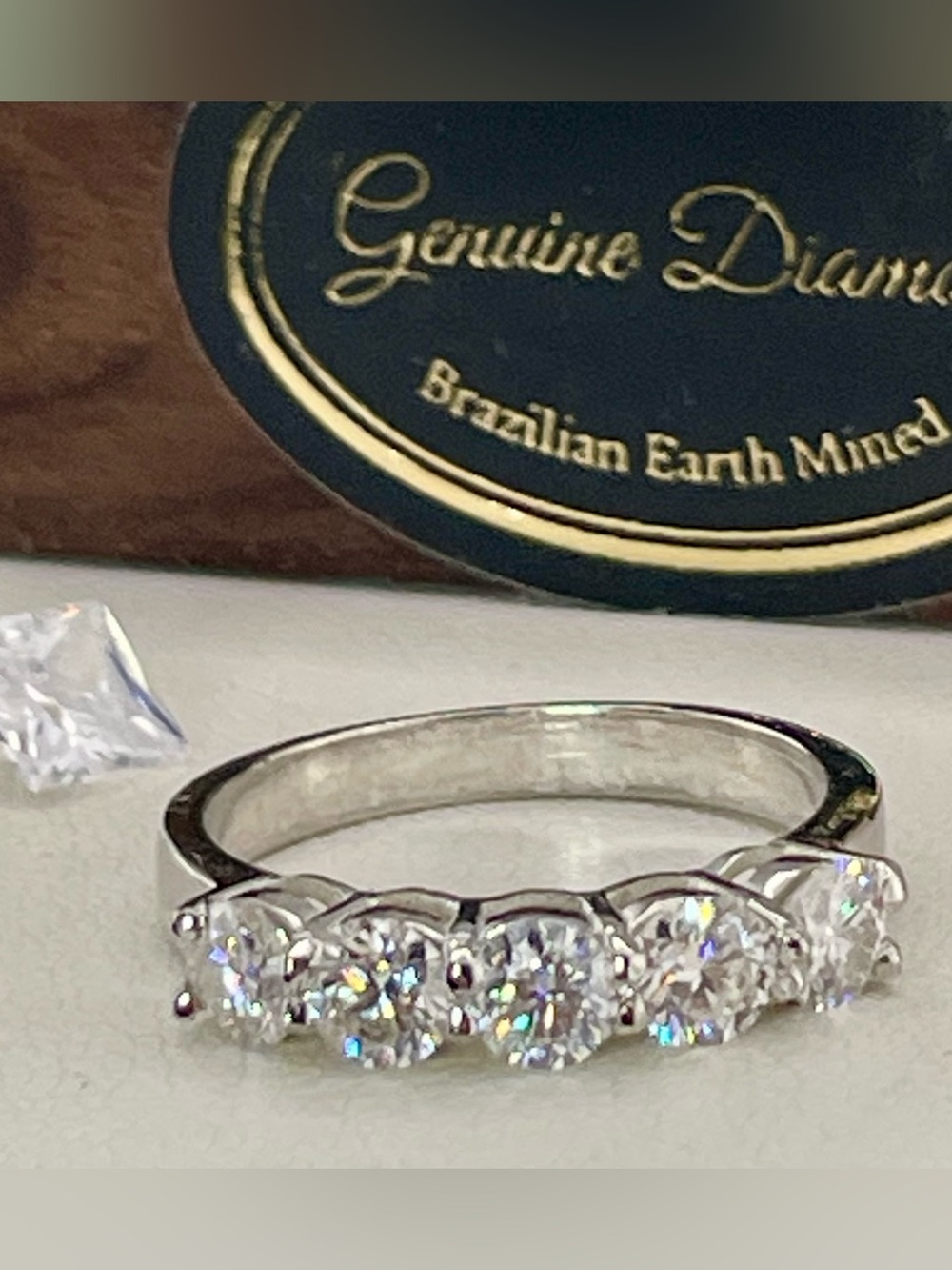 Certified 1.5ct Diamond Ring White Diamonds. Sterling Silver 925 - Picture 7 of 9
